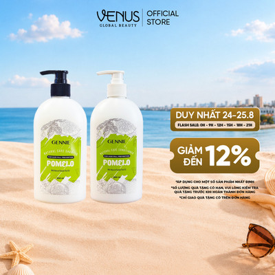 Dầu gội - xả Bưởi Gennie Pomelo Natural Care cho tóc khô, yếu và dễ gãy rụng 400ml