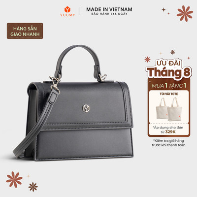 Túi Yuumy (Thời trang nữ nắp gập dáng vuông size 22 - Túi đeo chéo da Seasand YN197)