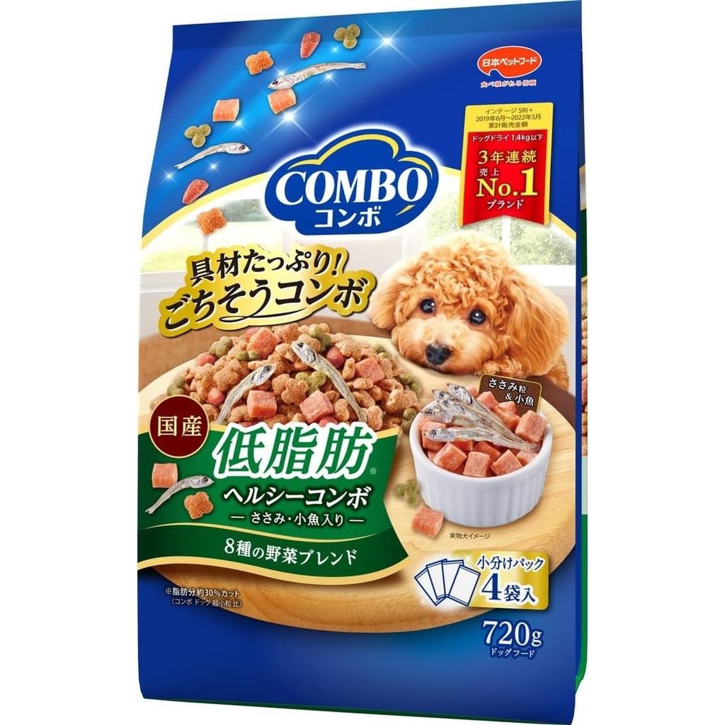 {"Combo Dog Food Low Fat with Chicken and Small Fish, 8 Vegetable Blend, , Plenty of Ingredients, 【D