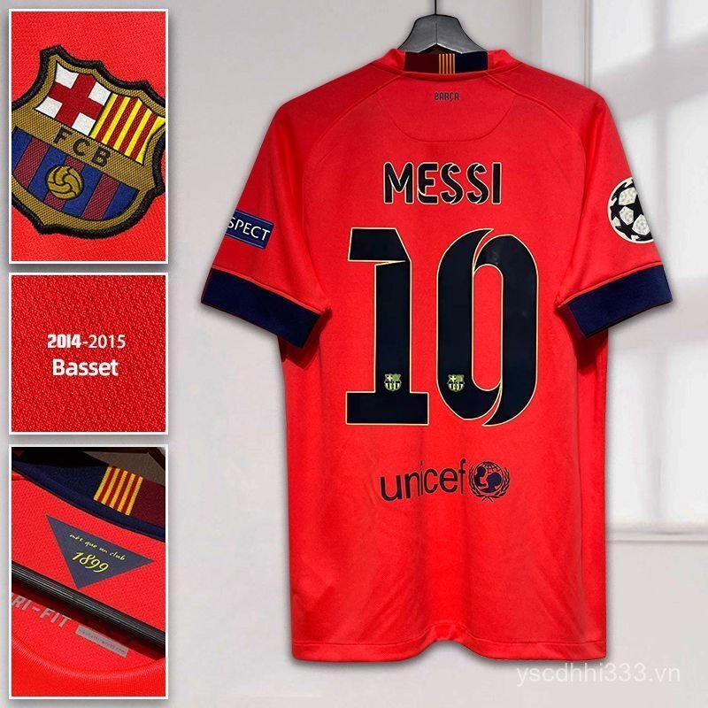 Áo sân khách Barcelona Retro 14-15 10 #Messi Y- & * OESD