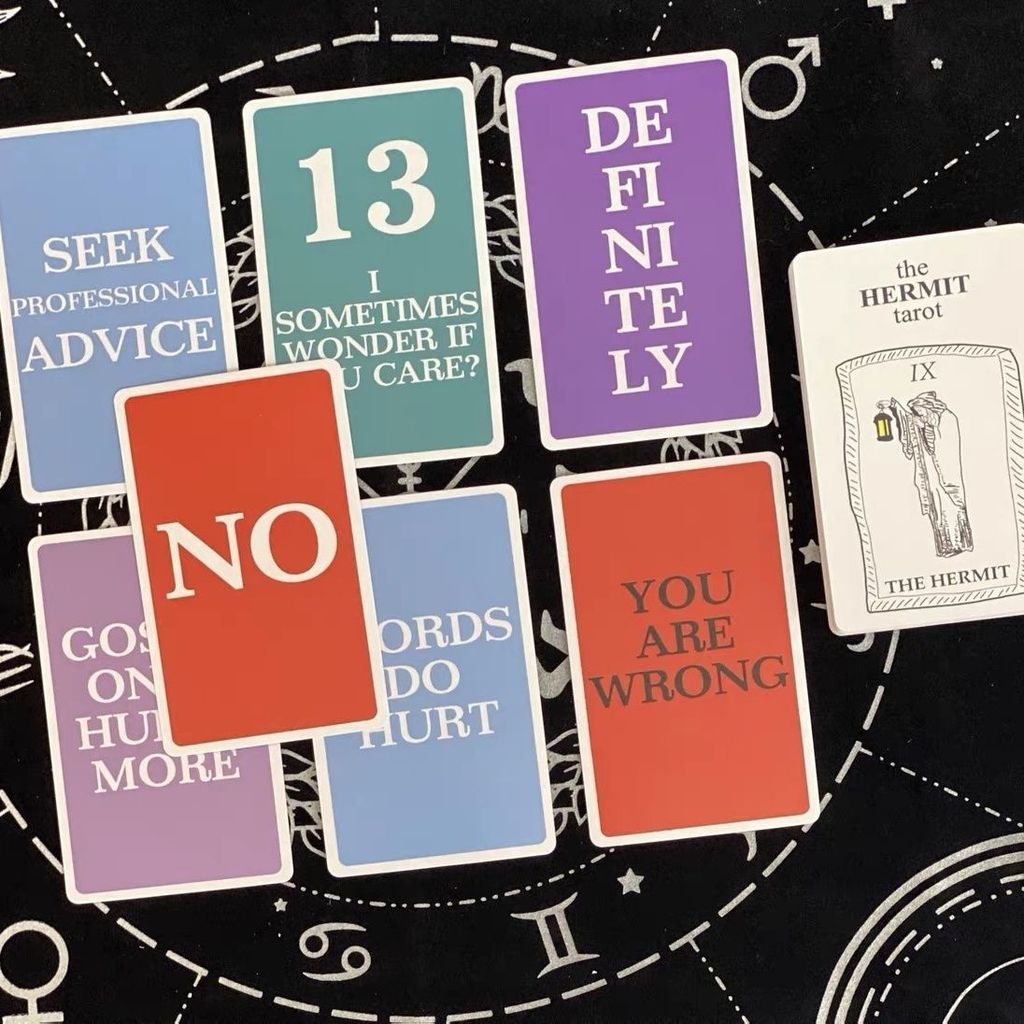 9 * 6cm Hemit Card Tiếng Anh Board Game Card Game The Hemit Tarot Message Oracle Hemit Message Card
