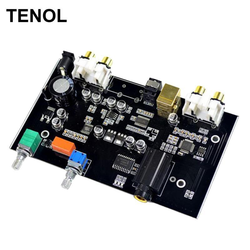 Bộ giải mã âm thanh Cáp quang đồng trục USB NE5532 Bảng giải mã bộ khuếch đại 96KHz