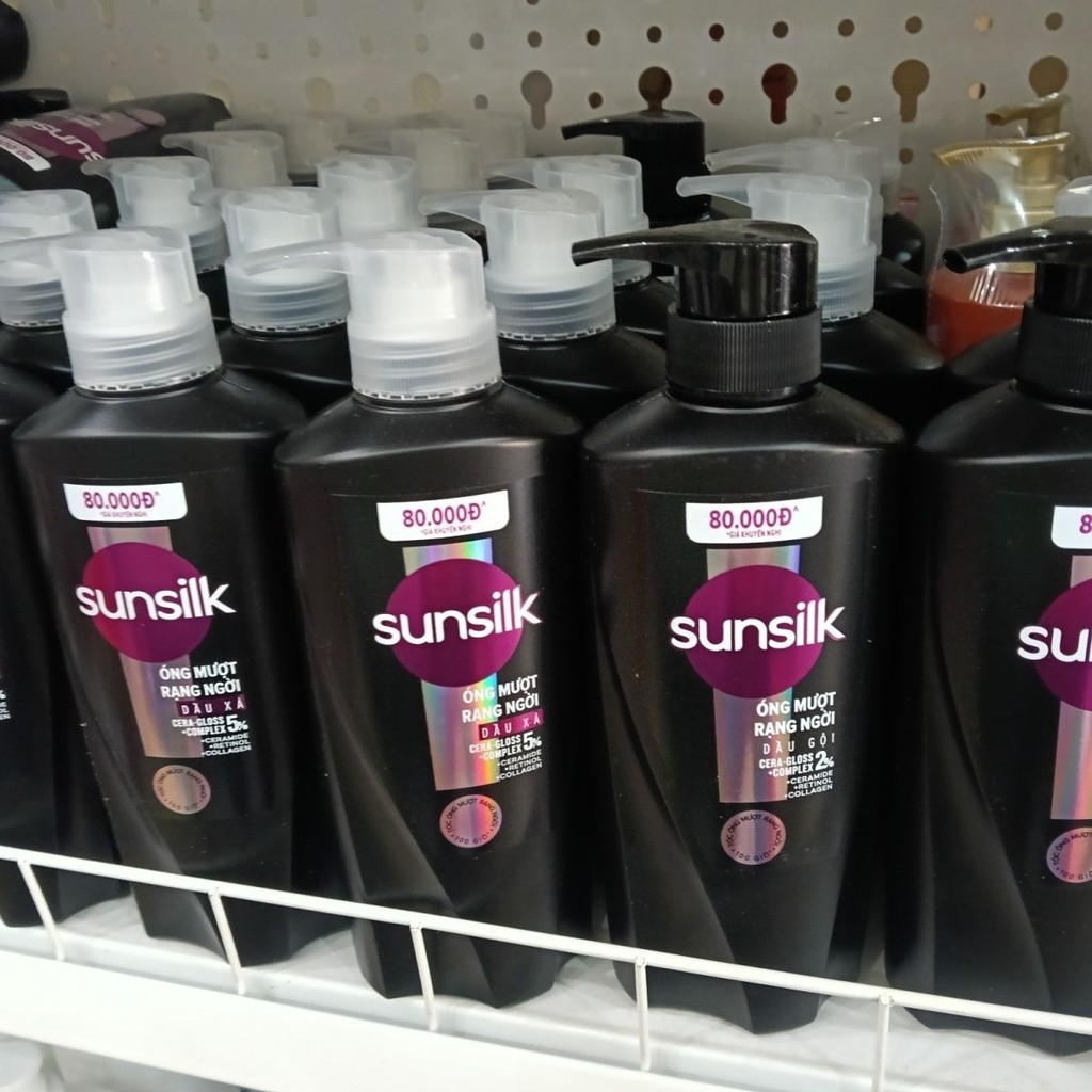 Dầu gội / Dầu xả SunSilk chính hãng 320g Kiểm soát dầu mềm chống ngứa Chai màu vàng đen HF9426 @
