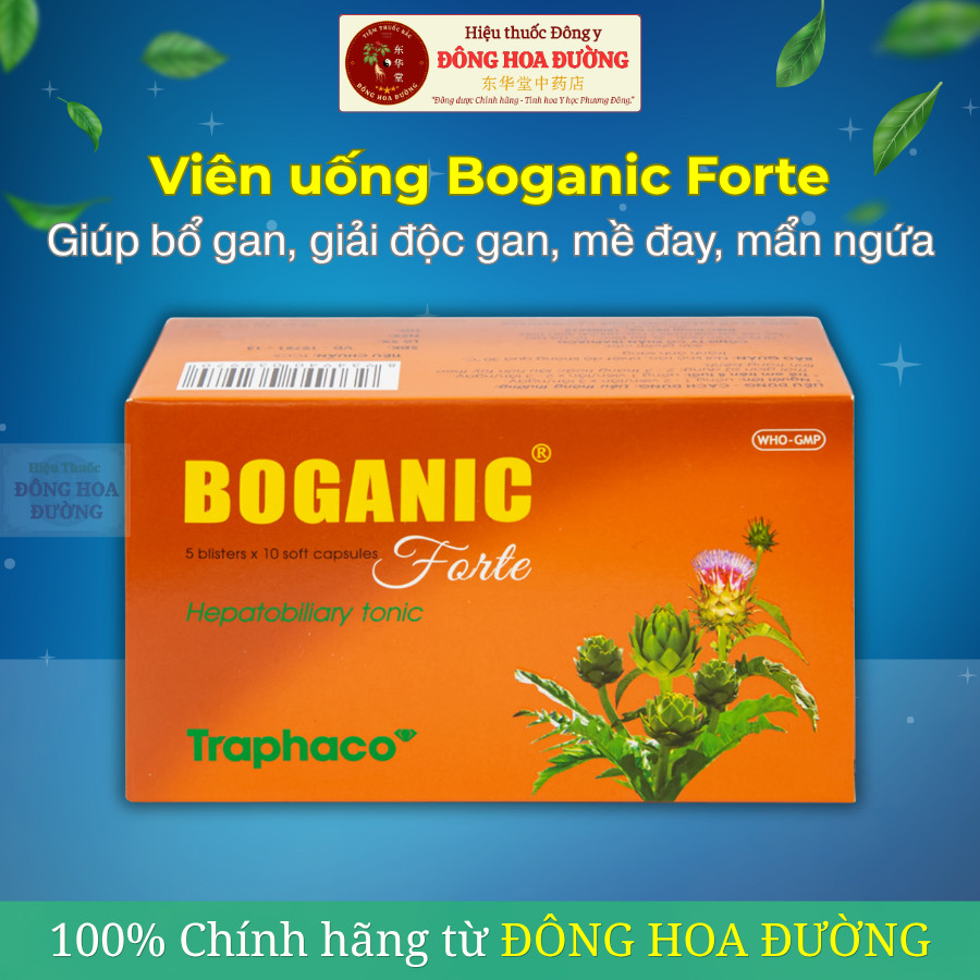 Viên uống Boganic Forte Traphaco (50 viên) Hỗ trợ bổ gan, giải độc gan, lợi mật, giảm nóng gan, tăng