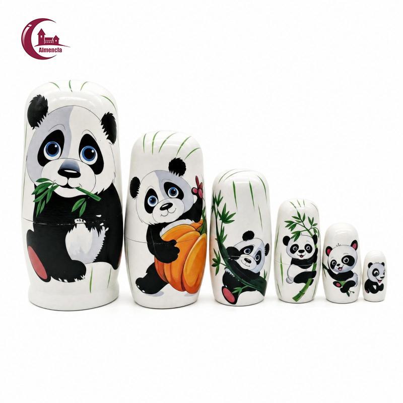 Bộ Búp Bê Làm Tổ Bằng Gỗ Sơn Xếp Chồng Búp Bê Làm Tổ Nga Búp Bê Babushka Truyền Thống Handmade Cho T