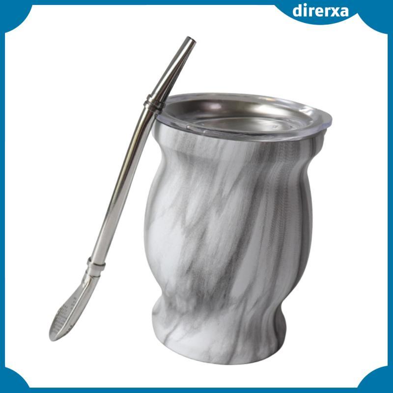 Yerba Mate Bộ Cốc Yerba Mate Cốc Yerba Bầu Trà Cốc Rơm Thìa Nắp Thép Không Gỉ Hai Lớp Cách Nhiệt Dễ 