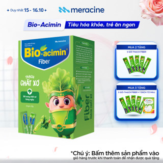 Thạch Chất Xơ Bio-acimin Fiber Thạch - Bổ Sung Chất Xơ, Nhuận Tràng, Cải Thiện Và Phòng Ngừa Táo Bón - Hộp 20 gói x 15g