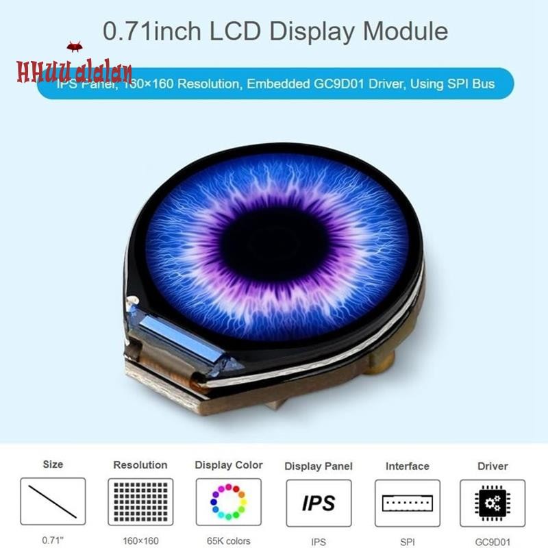 Bảng phát triển LCD tròn ESP32 C3 EYE điện tử Màn hình hiển thị 0,71 Inch GC9A01 160x160