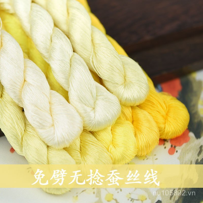 Handmade Suzy Thêu Chỉ Thêu Sợi Dâu Lụa Sợi Thêu Nhánh Lớn Thêu Chỉ Không Hoa Nhung