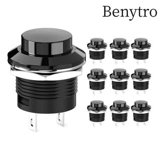 Công tắc nút nhấn tạm thời BENYTRO, AC 250V / 3A AC 125V / 6A Mini, Công tắc tròn Nắp Balck Không khóa