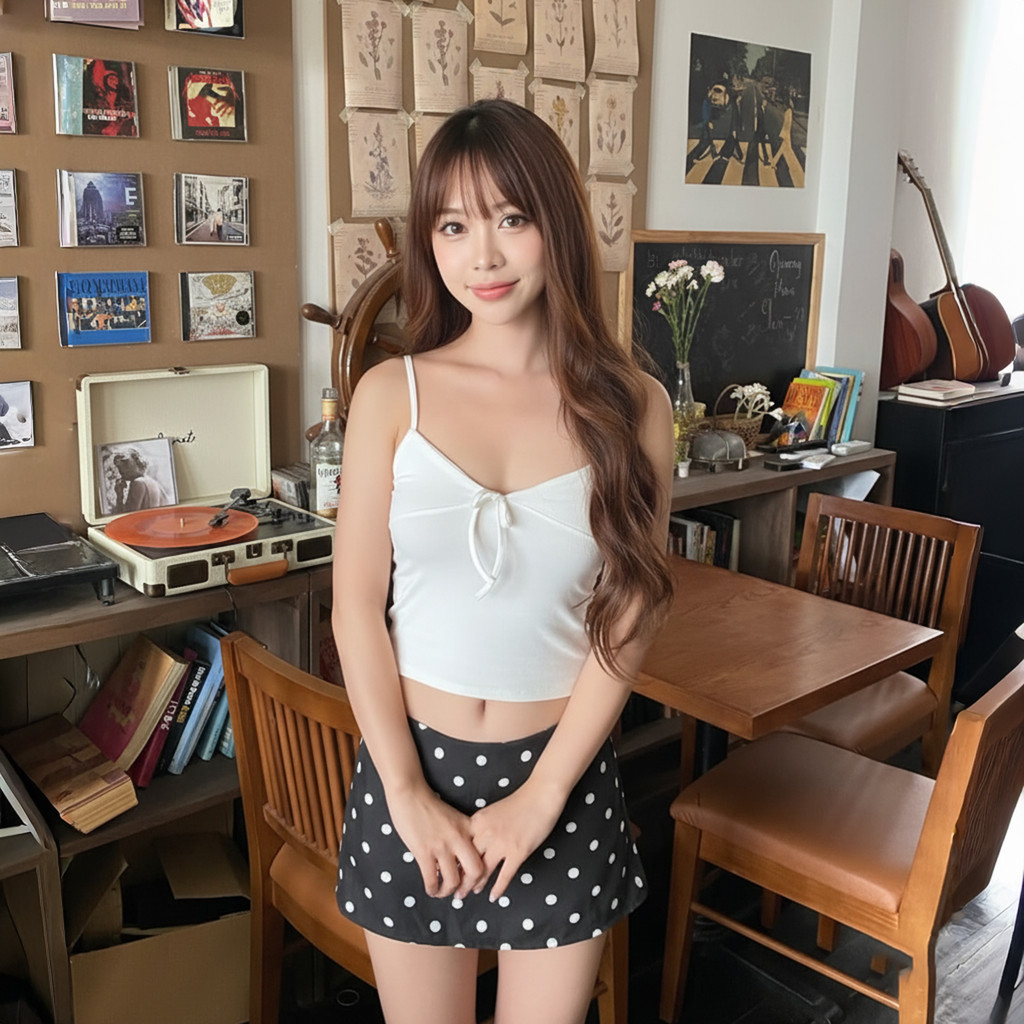 Áo 2 Dây Nữ Kiểu Nhún Ngực PINKSTORE29 Phối Dây Thắt Nơ Xinh Xắn A51482
