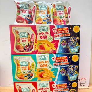  Thùng 12 24 túi  Nước ép KUN hương táo đào cam x 110ml 