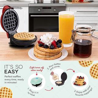 Máy Nướng Bánh Máy Làm Bánh Kẹp Máy Làm Bánh Quế Bánh Tổ Ong / Trái Tim Waffle Màu Đỏ Máy Làm Sữa Pha Trà Máy Nấu Sữa