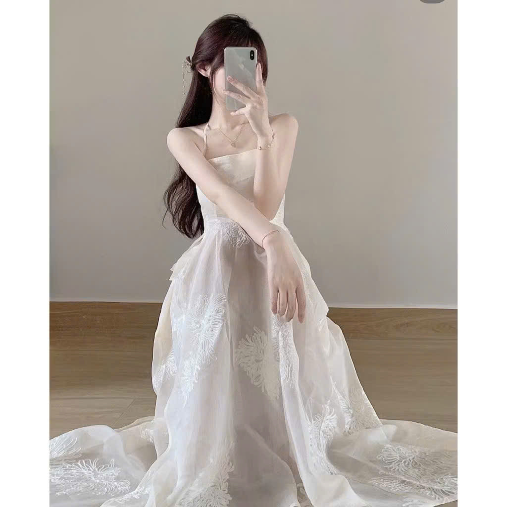 Đầm dự tiệc lệch vai dáng xòe sang trọng NT8776