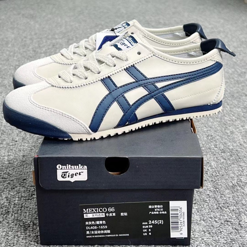 Acking Tigers Shoes 66 Classic 66 Bronzing Giày Trắng Nhỏ Nam Nữ Ban Giày Phân Loại ning Giày Một ed