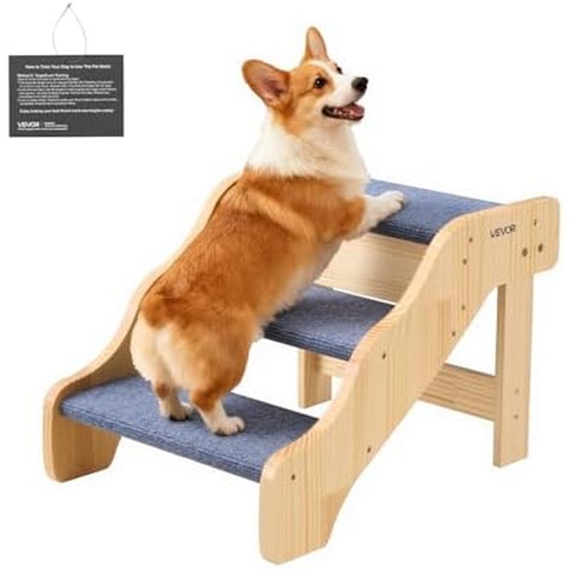 Ô tô, Dung tích tải 150lbs, Thiết kế phẳng có rãnh, Ổn định & Mèo chắc chắn & Thang bậc cho chó nhỏ 