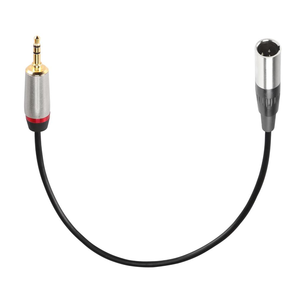 Cáp cắm âm thanh nổi CERRXIANER Mini XLR Male sang 3,5 mm, Đầu nối bộ chuyển đổi dây XLR mini 3 chân