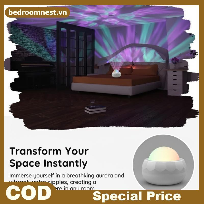 Đèn ngủ LED BEDROOM Galaxy Aurora, 7 chế độ, USB, Xoay, Điều khiển từ xa VN