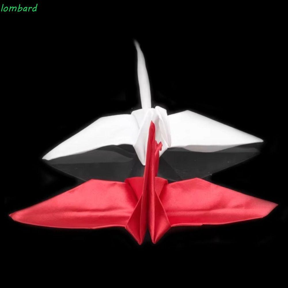 LOMBARD Magic Trick Paper Crane, Close Up Gimmick Phụ kiện Origami Crane Magic, Bar Party Stage Illu