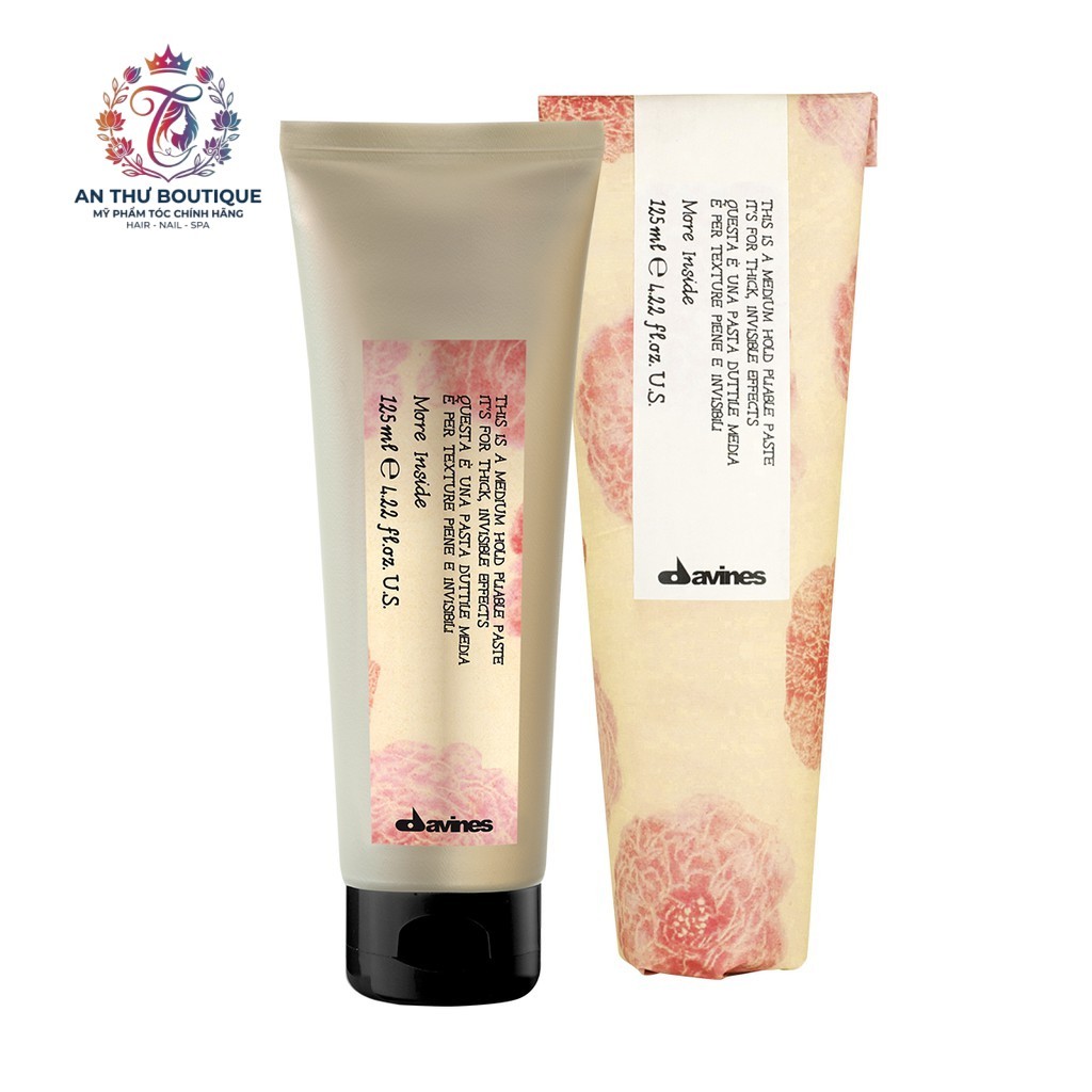 Kem đặc giữ nếp cứng và trung bình Medium Hold Pliable Paste Davines 125ml .AT