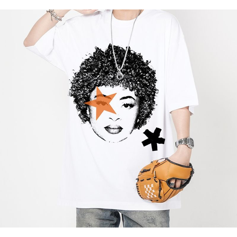 Phong Cách Mới lce Spice Ice Fragrance Hợp Thời Trang Mỹ Hip-Hop Rap Tay Ngắn Đường Phố Châu Âu Mỹ N