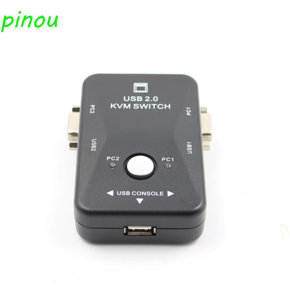 LONGQIYING 2 cổng VGA KVM Switch, 2 trong 1 Out Switcher USB 2.0 KVM Switch Splitter, Plug and Play 