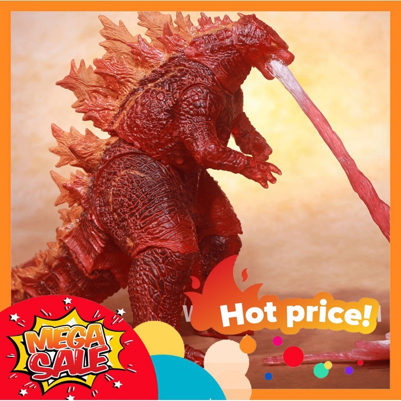 🌟GIÁ HỦY DIỆT🌟 Mô Hình Godzilla Burning Kèm Hiệu Ứng Neca Cao 18cm - Hàng Nhập Khẩu