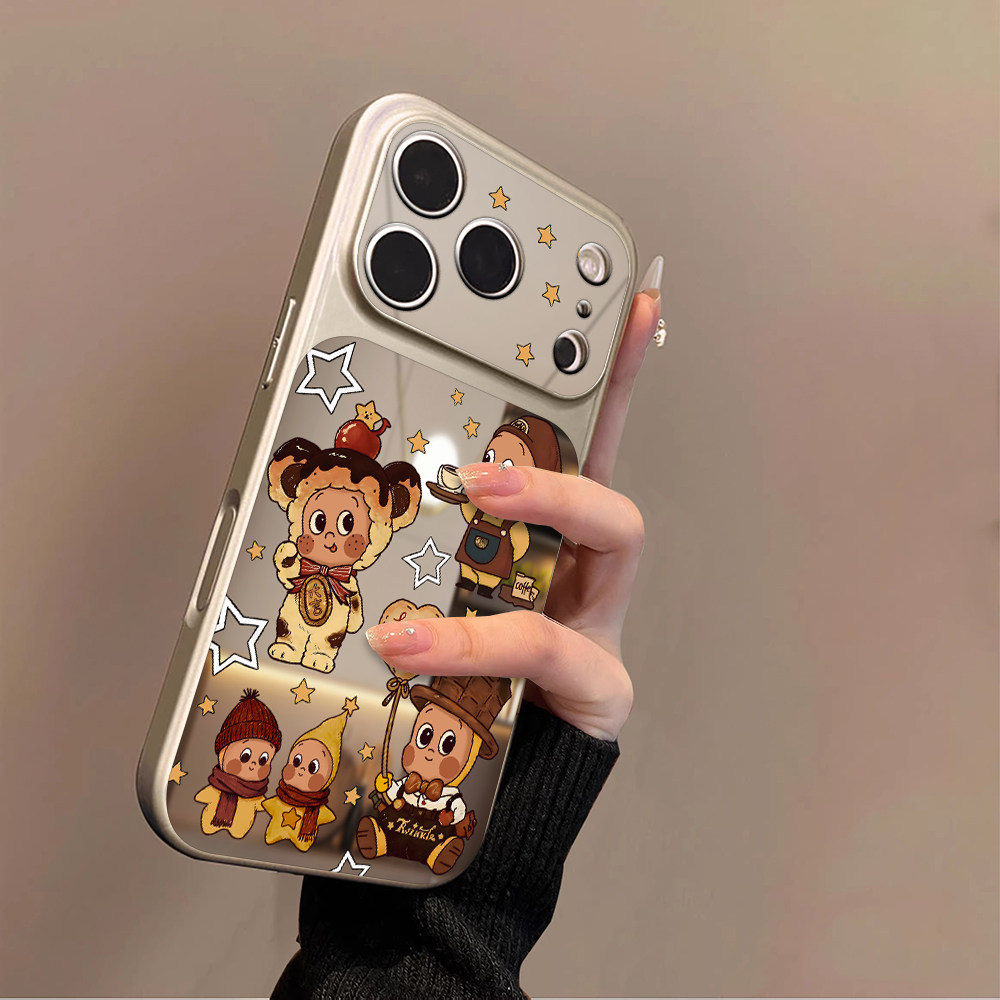 Ốp Điện Thoại Gương Ngôi Sao Bánh Mì Cho OPPO A97 A78 A77 A73 A57 A53 A53S A33 A31 A11S A92 A72 A52 