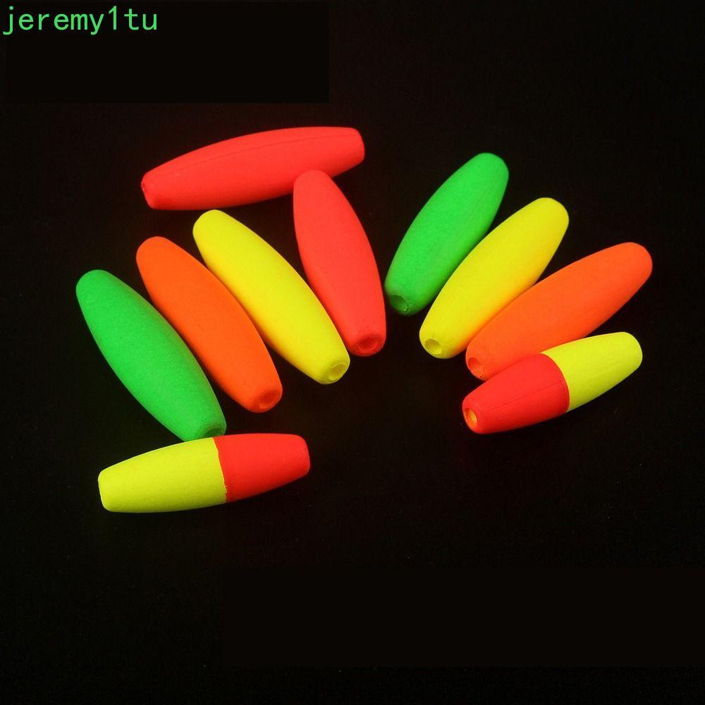JEREMY 10 Chiếc Xì Gà Nổi, Có Ống Cắm Bọt Cứng Câu Cá Đúc Dài, Phao Nổi Nhẹ Phao S M L XL Nút Câu Cá