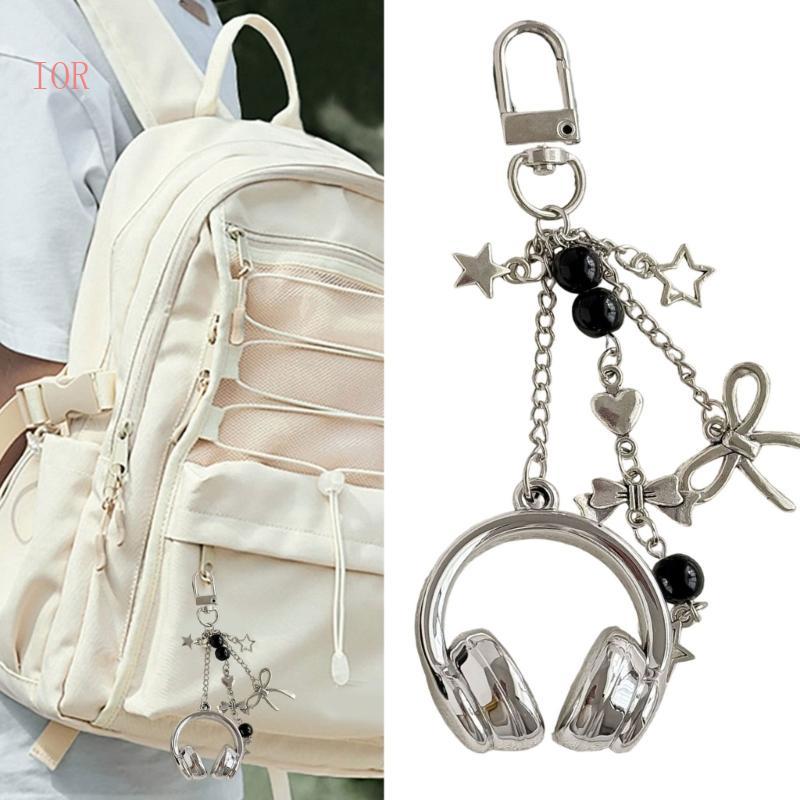 Fashion Style Music Earphone Bag Keychain  For Mobile Phone And Keys