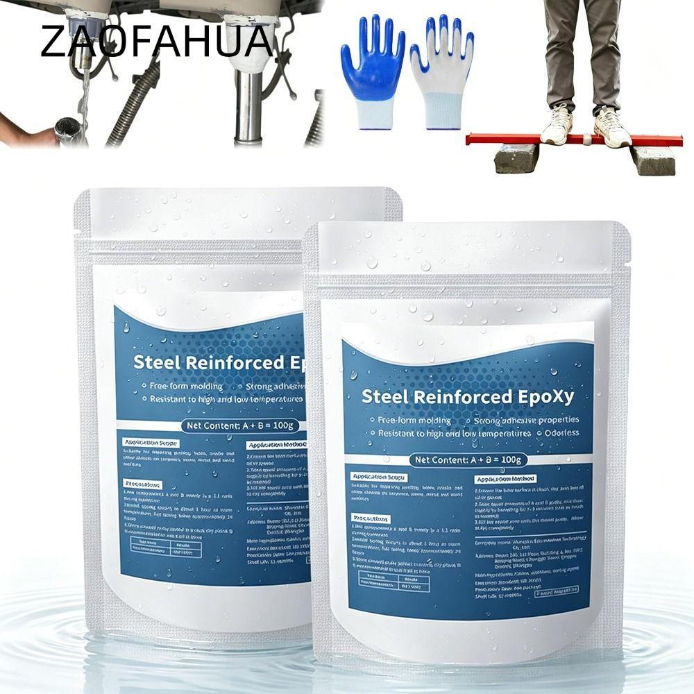 ZAOFAHUA Epoxy Putty Repair Kit, Sửa chữa rò rỉ ống chịu nhiệt Thép gia cố Epoxy Repair Putty, Sửa c
