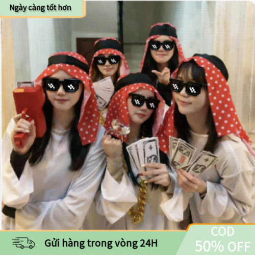 [COD] Set hóa trang đại gia Dubai 3 món, phù hợp tiệc cosplay, Halloween