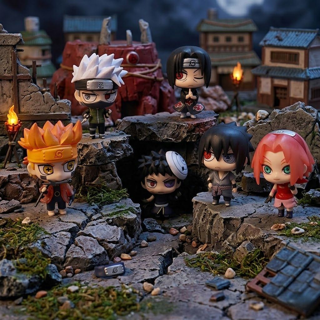 2026 Sản phẩm mới Shadow Ninja Hình Hộp bí ẩn Muỗi Coil Eye q Phiên bản Naruto Kakashi Itachi Doll H