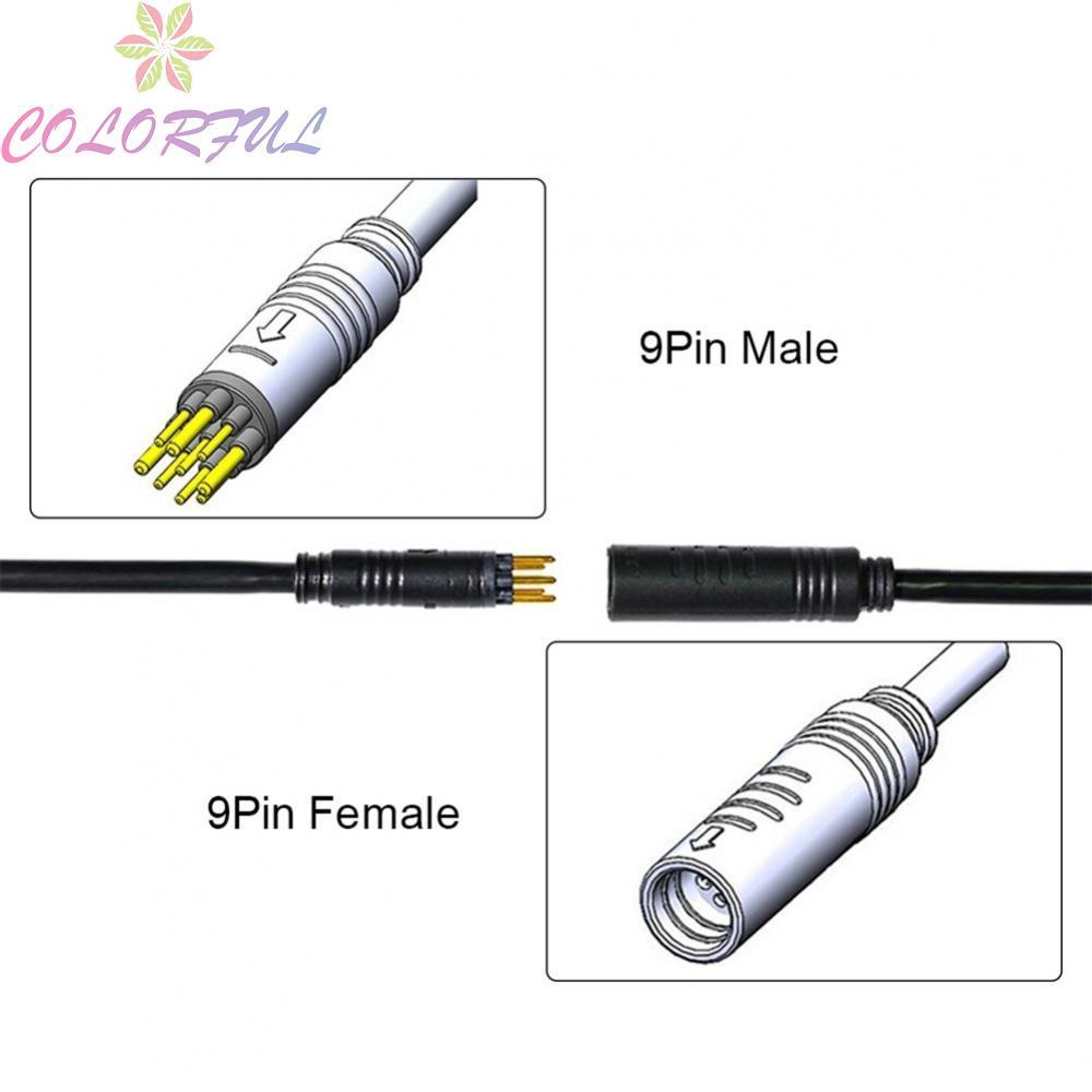 Motor Cable 3Pin Phase Position 9 Pin Connector Ebike Female Replacement