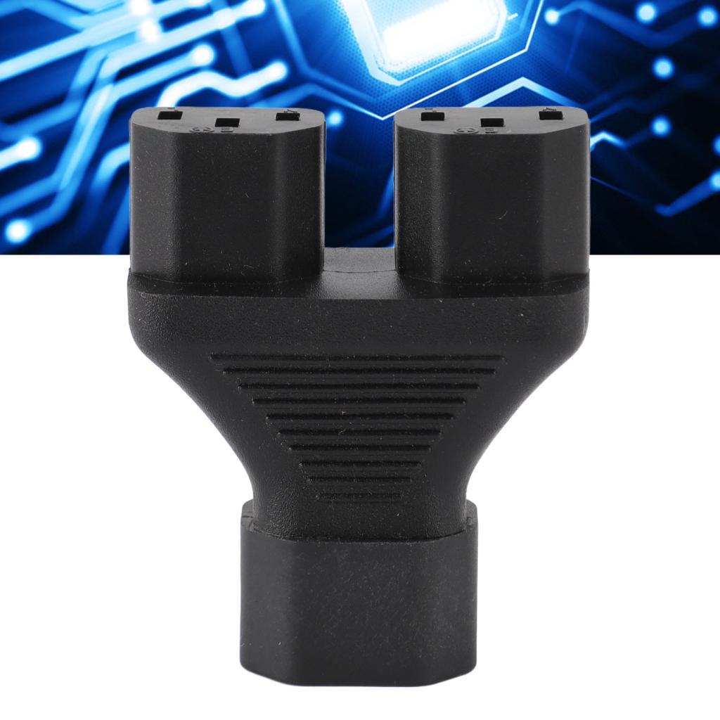 Bộ chia concon C14 sang C13 Y IEC320 Nam C13 + C13 Bộ chuyển đổi nữ 2 x Nguồn điện