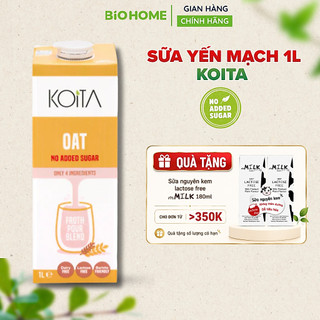 Sữa Yến Mạch Koita 1L Sữa Hạt Thực Vật  Nhập Khẩu Ý Không Đường Giàu Chất Xơ Thơm Ngon Hộp Lớn Tiết Kiệm