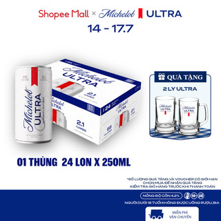 [MỚI] Thùng 24 Lon Bia Michelob ULTRA Chính Hãng (250ml/ lon)