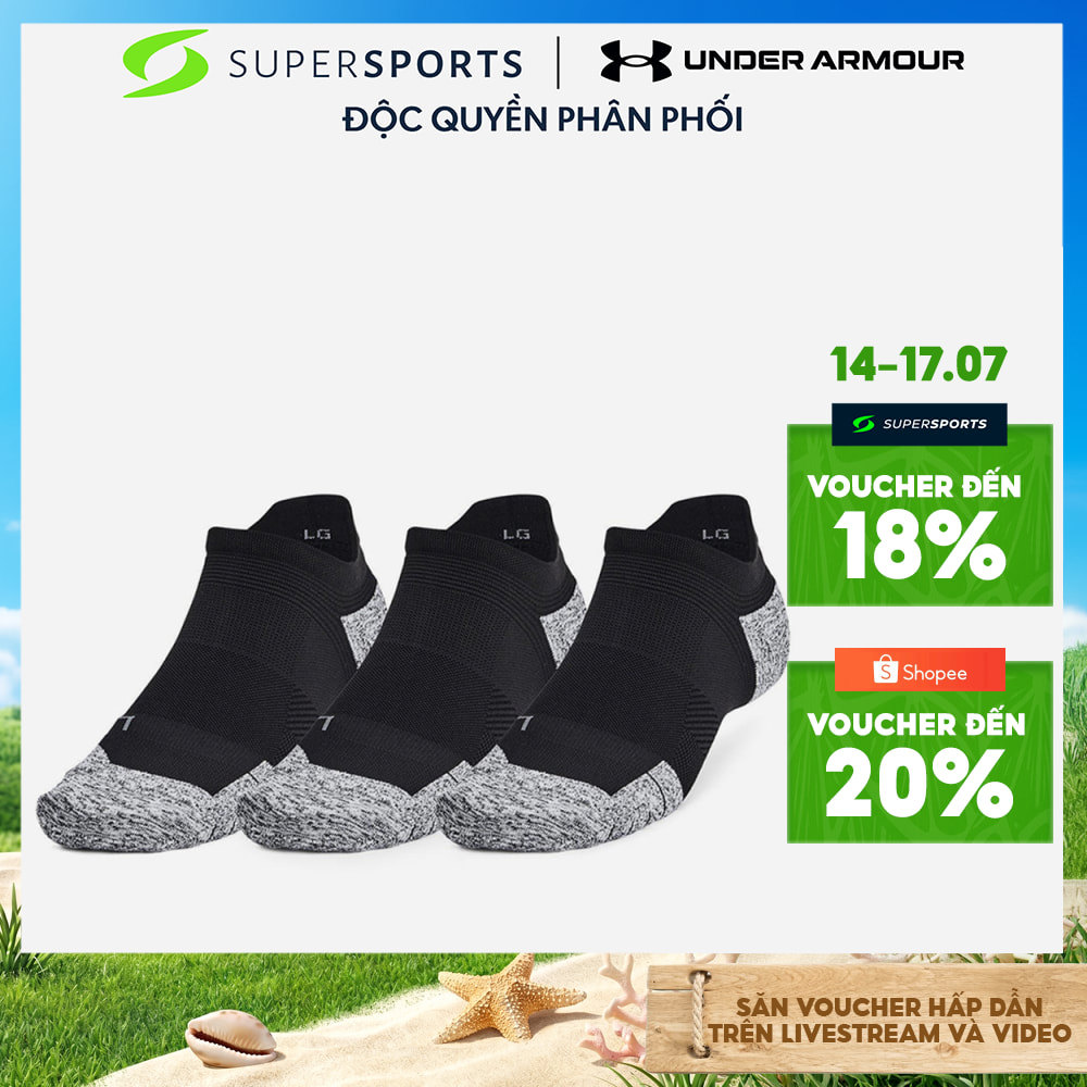 Vớ Thể Thao Under Armour Armourdry Cushion 3 Pack - Đen - 1387044-001