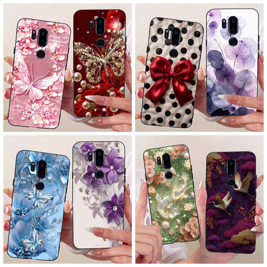 Ốp Lưng Cho LG G7 ThinQ / LG G7 Plus Bao TPU Hoa Bướm Phổ Biến Sơn Silicon Mềm Vỏ Điện Thoại Cho Lg 