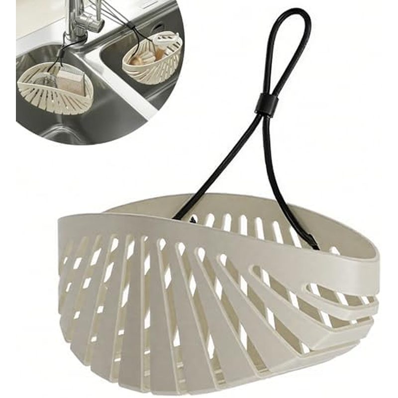 Sponge Holder for Kitchen Sink Suction,Kitchen Sink Organizer Caddy Holder,Dish Sponge Holder