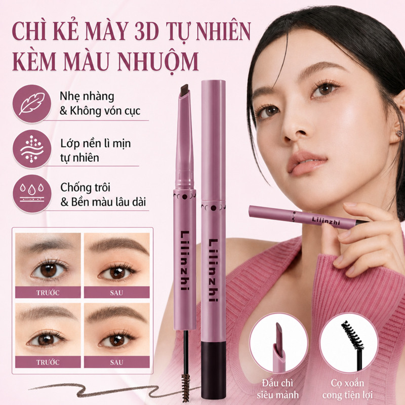 Bút chì kẻ mày / mascara lông mày / Mascara lông mày tự nhiên / Mascara lông mày chống thấm nước và 