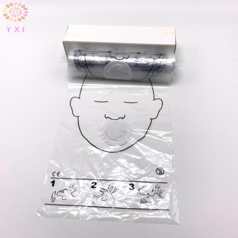 Y.X.I 36 Cái / Cuộn Mặt nạ hồi sức CPR Tấm chắn mặt CPR cho Bộ sơ cứu huấn luyện CPR mới