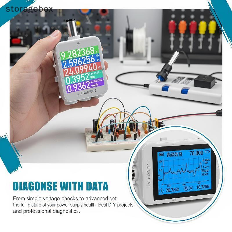 [Hộp lưu trữ] B50 Vôn kế DC có độ chính xác cao Ampe kế Watt Meter DC5.5 Máy kiểm tra để bảo trì thi