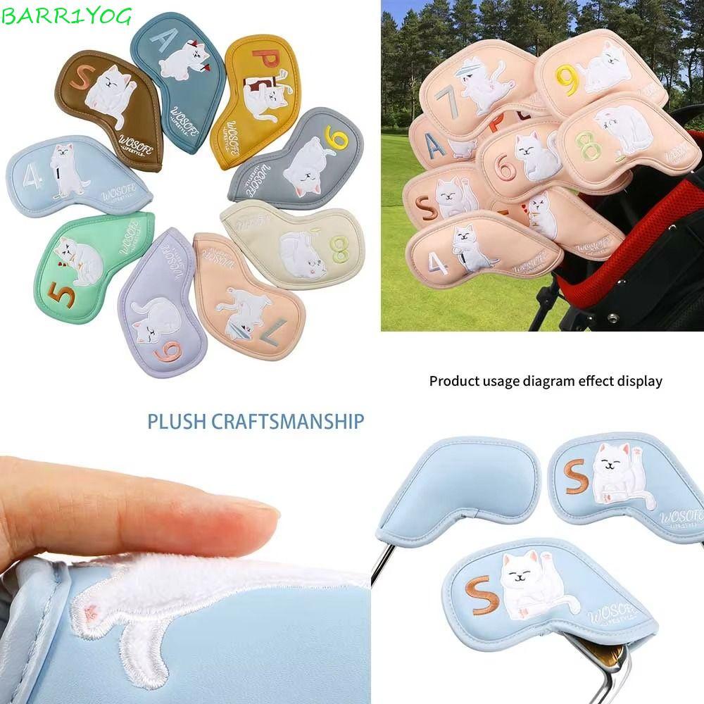 BARR1Y0G Golf Iron Head Cover, Cat Pattern Scratchproof Golf Head Protector, Golfer Gift Cartoon Da 