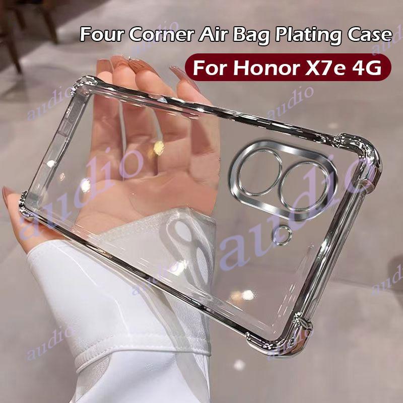Ốp điện thoại trong suốt mạ bốn góc HONOR X7e 4G cho Honor X7e X7E HonorX7e 4G 5G 2026 Ốp lưng silic