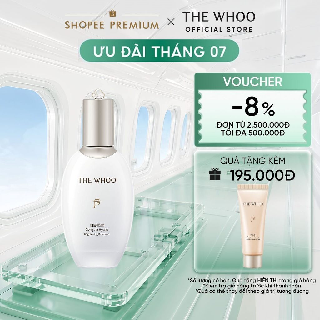 [THE WHOO OFFICIAL] Sữa dưỡng dưỡng sáng da THE WHOO Gong Jin Hyang Brightening Emulsion 110ml