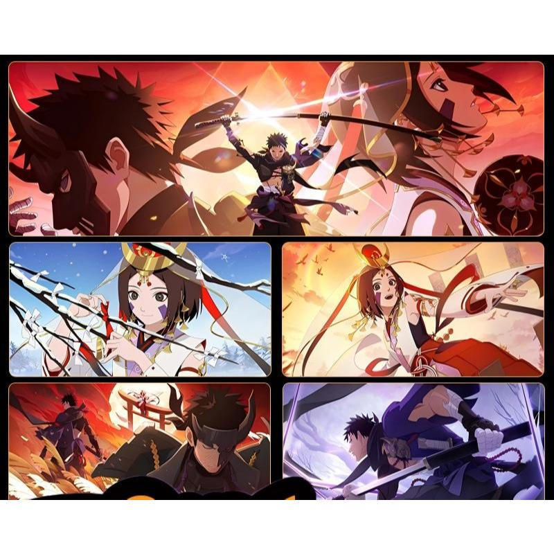 Poster game di động Naruto, decal dán tường anime, Sasuke, Obito, Itachi, hình nền lớn cho ký túc xá