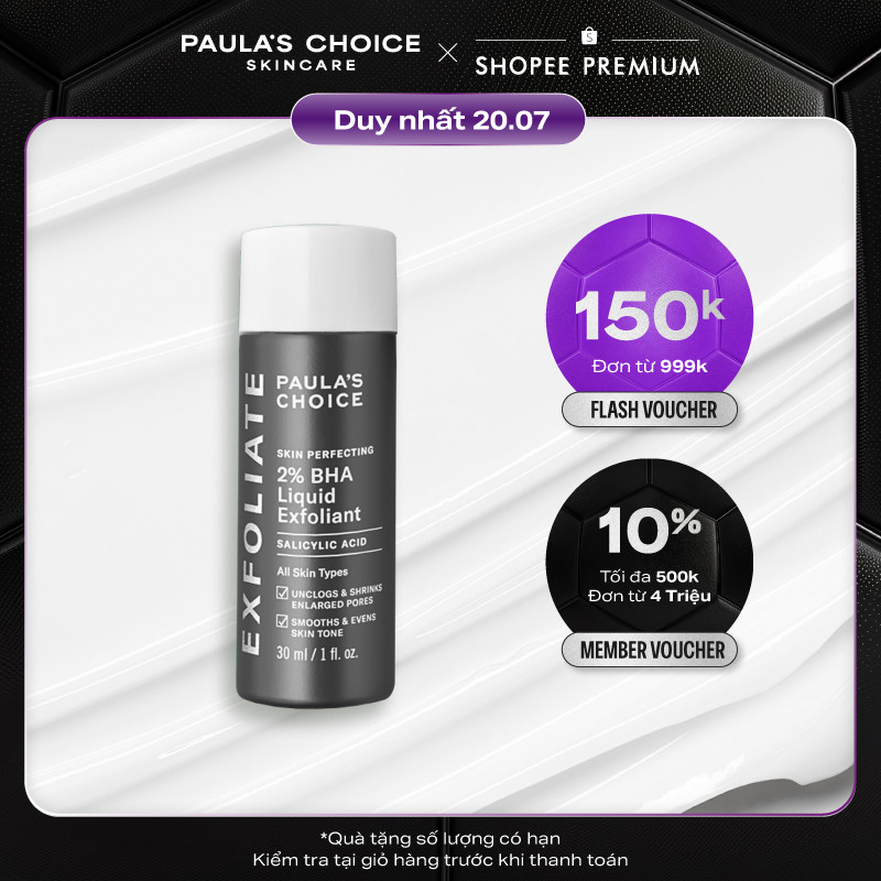 [Đặt trước] Dung dịch loại bỏ tế bào chết giảm mụn Paula's Choice Skin Perfecting 2% BHA Liquid Exfoliant 30ml 2016