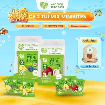Bánh ăn dặm cho bé Mini Bites Mămmy mix vị, bổ sung canxi bé từ 6 tháng