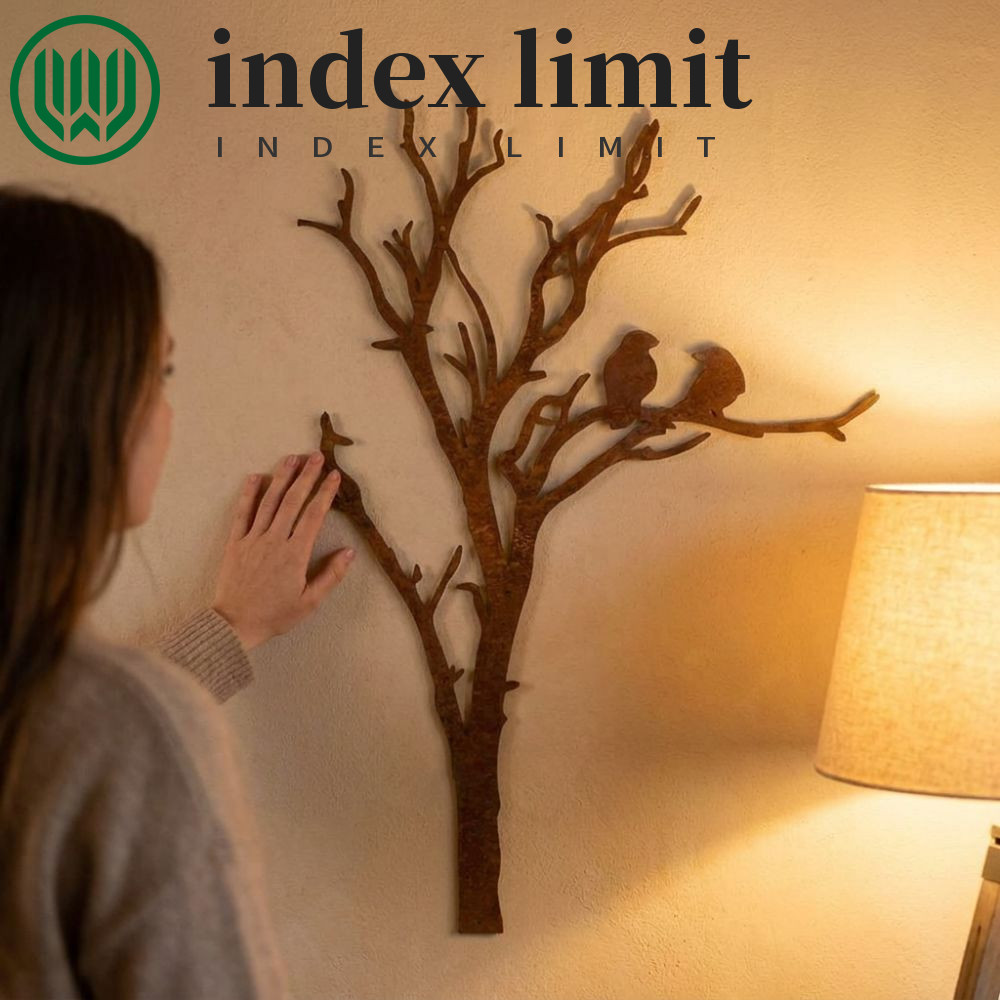  index limit INDEX GIỚI HẠN Cây trần Chim treo tường nghệ thuật, Phong cách trang trại Vintage Rust 